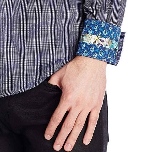 $228 ROBERT GRAHAM L PINAL PEAK LONG SLEEVE CLASSIC FIT SPORT SHIRT NAVY, PREPPY - Picture 2 of 15